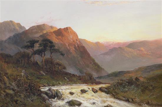 Frederick E. Jamieson Highland river scenes, 20 x 30in.